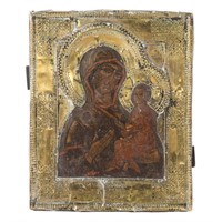19th c. Russian Icon of the Virgin and Child