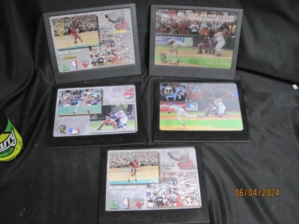 Lot Of 5 Premier Replays Sports Cards