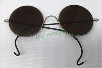 Antique brown lens eye glasses