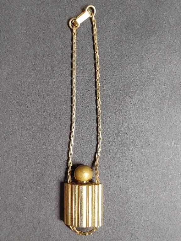 Helena Rubinstein Gold Perfume Bottle Bracelet