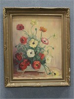 Original Oil Painting of Poppy Flowers