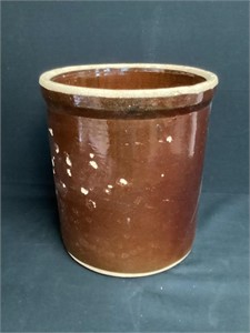 Vintage Roseville Pottery Brown Crock