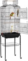 Open Top Bird Cage with Stand