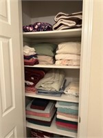 Blankets, Sheets, Towels in Bath Closet