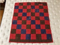 Handmade Quilt #6 Multi-Color Striped Square