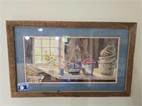 Marge Maguire framed watercolor