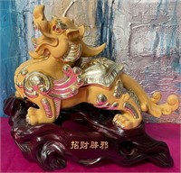 11 - FOO DOG SCULPTURE14"T (H23)