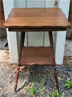 2 Tier oak parlor table