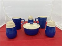 6 Oxford Stoneware Pieces - some chips