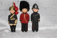 3 British hard plastic dolls