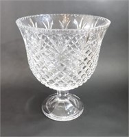 Large Cut Glass / Crystal Display Footed Bowl