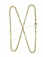 14k Yellow Gold Box Chain Necklace