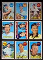 (9) 1969 Topps BB Cards w/ #24 Walt Alston