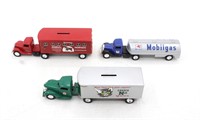 (3) ERTLE Die-Cast Mobilgas, Budweiser & Conoco