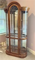 20th Century Curved Glass Curio Cabinet