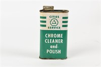 CITIES SERVICE CHROME CLEANER & POLISH 8 OZ. CAN