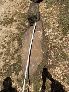Three large decorative rocks