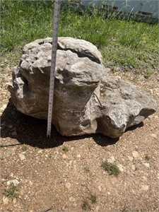 Four large decorative rocks.