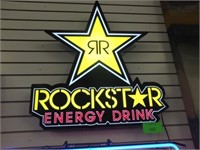 LIGHTED ROCKSTAR ENERGY DRINK SIGN