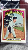 1972 TOPPS STEVE DUNNING INDIANS semi high