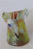 Multi Colored Art Glass Vase