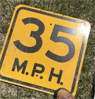 Two 35 MPH Signs