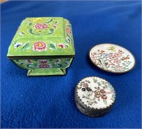 3 Asian Enamel Collectibles