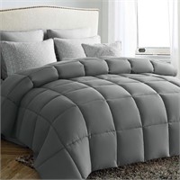 WF9648  JUSTLET Light Gray Comforter, Queen