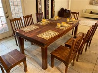 Rustic Mexican Dining Table & Chairs