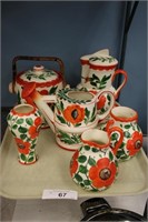 SET OF 7 VINTAGE CZECH POTTERY