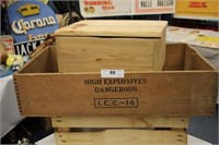 VINTAGE HOGH EXPLOSIVES BOX & LIDED BOX