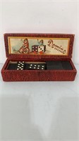 Antique set of dominos in original box.