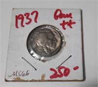1937 Buffalo 5 Cent Coin  MS66