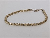 8" Vermeil/.925 Sterling Rope Bracelet