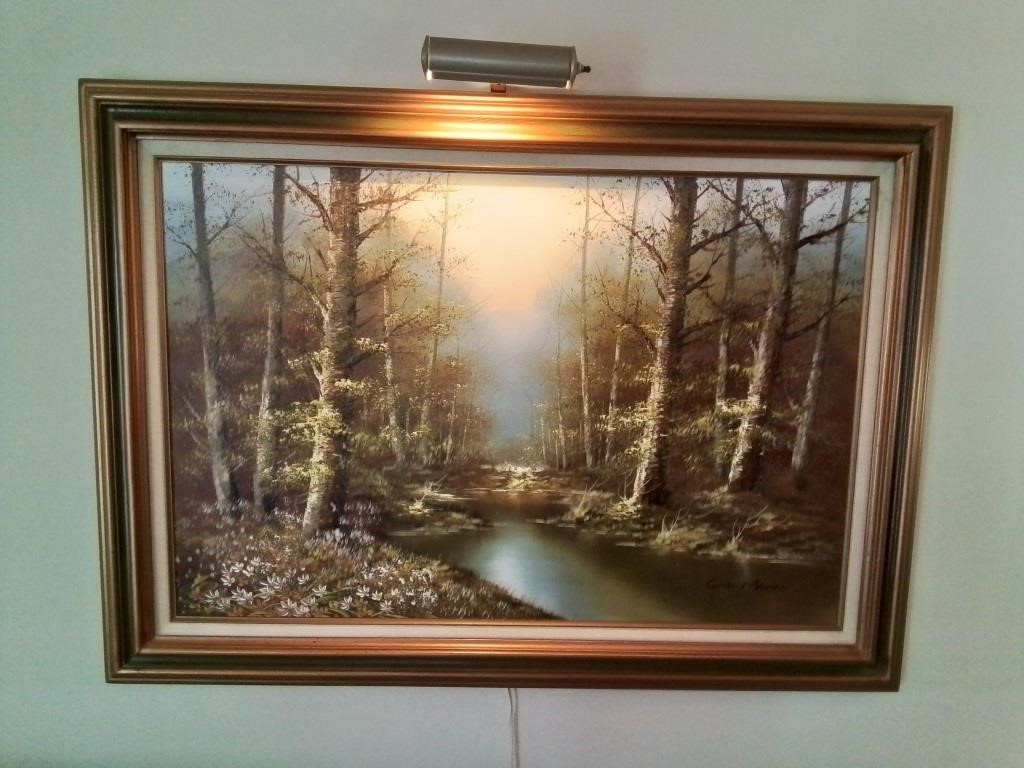 Carl Madden lighted painting