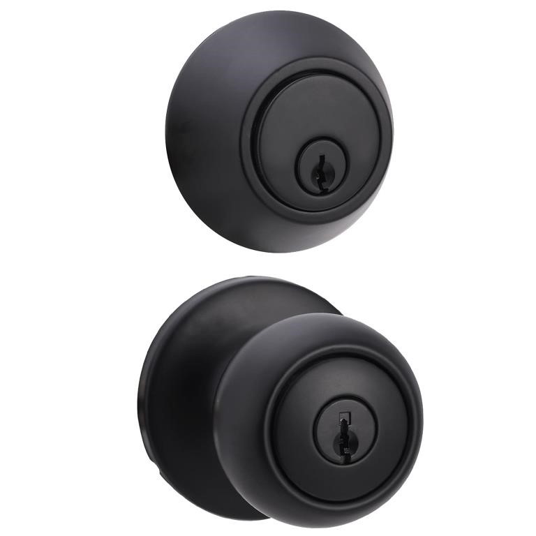 Amazon Basics Entry Door Knob With Lock and