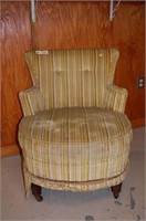 Yellow Arm chair  - tear on base