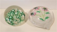 Floral Glass Paperweights