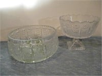 lead crystal bowl and candy dish