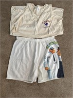 Vintage Joe camel cigarette shorts and tank top