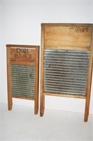 (2) Wooden Wash Boards, 24" H