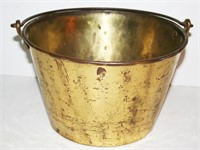 H.W. Hayden Brass Bucket w/ Wrought Iron Handle