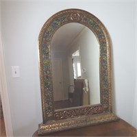 Italian Polychrome & Gilt Mirror