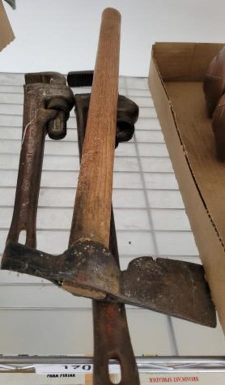 PLUMB HAMMER AND PIPE WRENCHES
