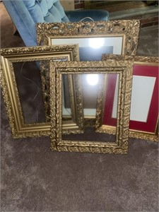 Three ornate picture frames