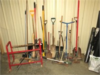 Large Lot of Gardening Tools including Shovels,