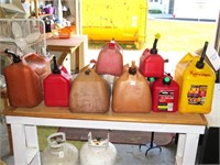 Group of Plastic Gas Cans