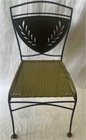 Outdoor Chair Wrought Iron with Wicker Seat