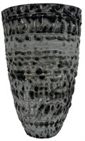 Elegant Black and Grey Glass Vase