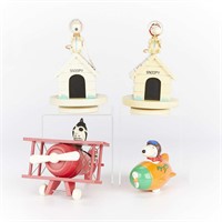 4 Snoopy Flying Ace & Astronaut Wood Toys
